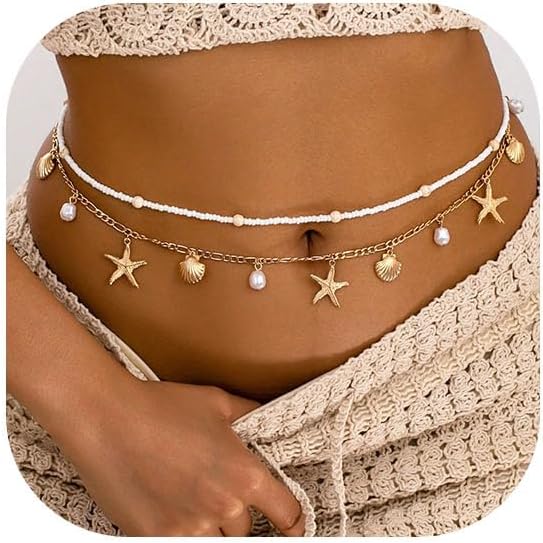 Ethnic Fashion Jewellery - Starfish Waist Chain Women Adjustable Layered