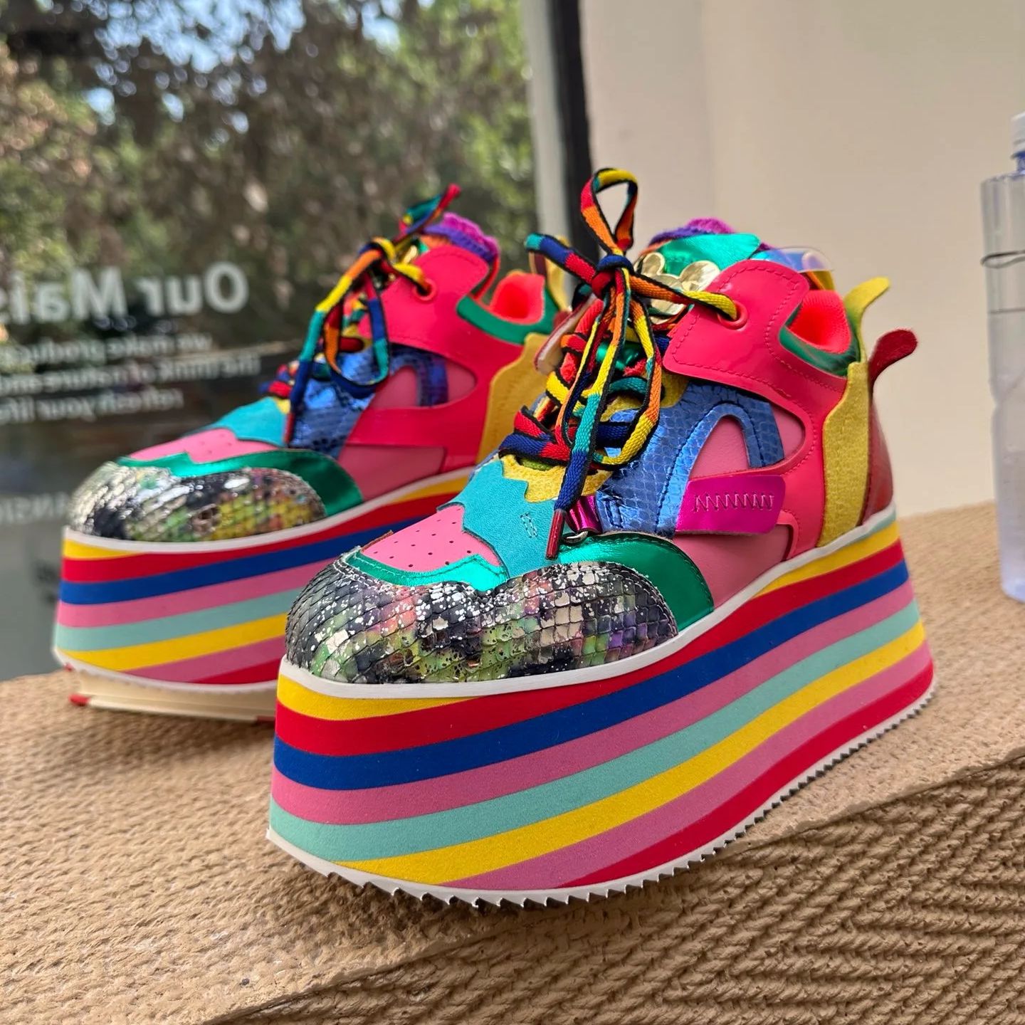 Ethnic Modern Fashion - Women Casual Shoes High Platform Chunky