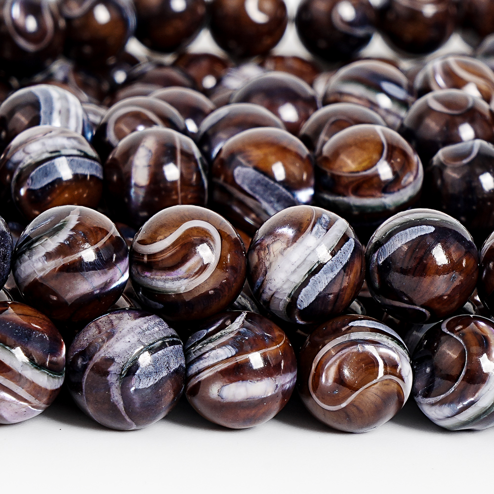 Ethnic Fashion Jewellery - Natural Brown Trochidae Shell Round Beads