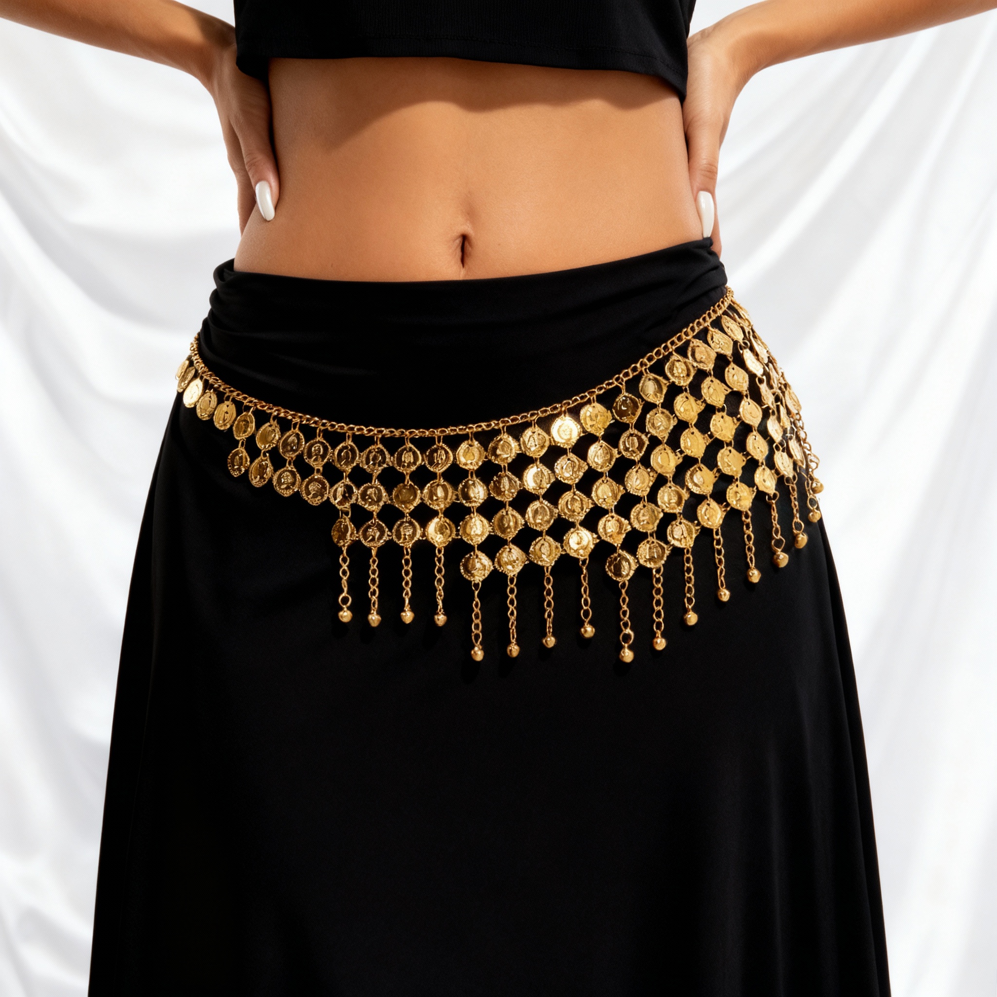 Ethnic Fashion Jewellery - Boho Beauty Portrait Coin Bell Fringe