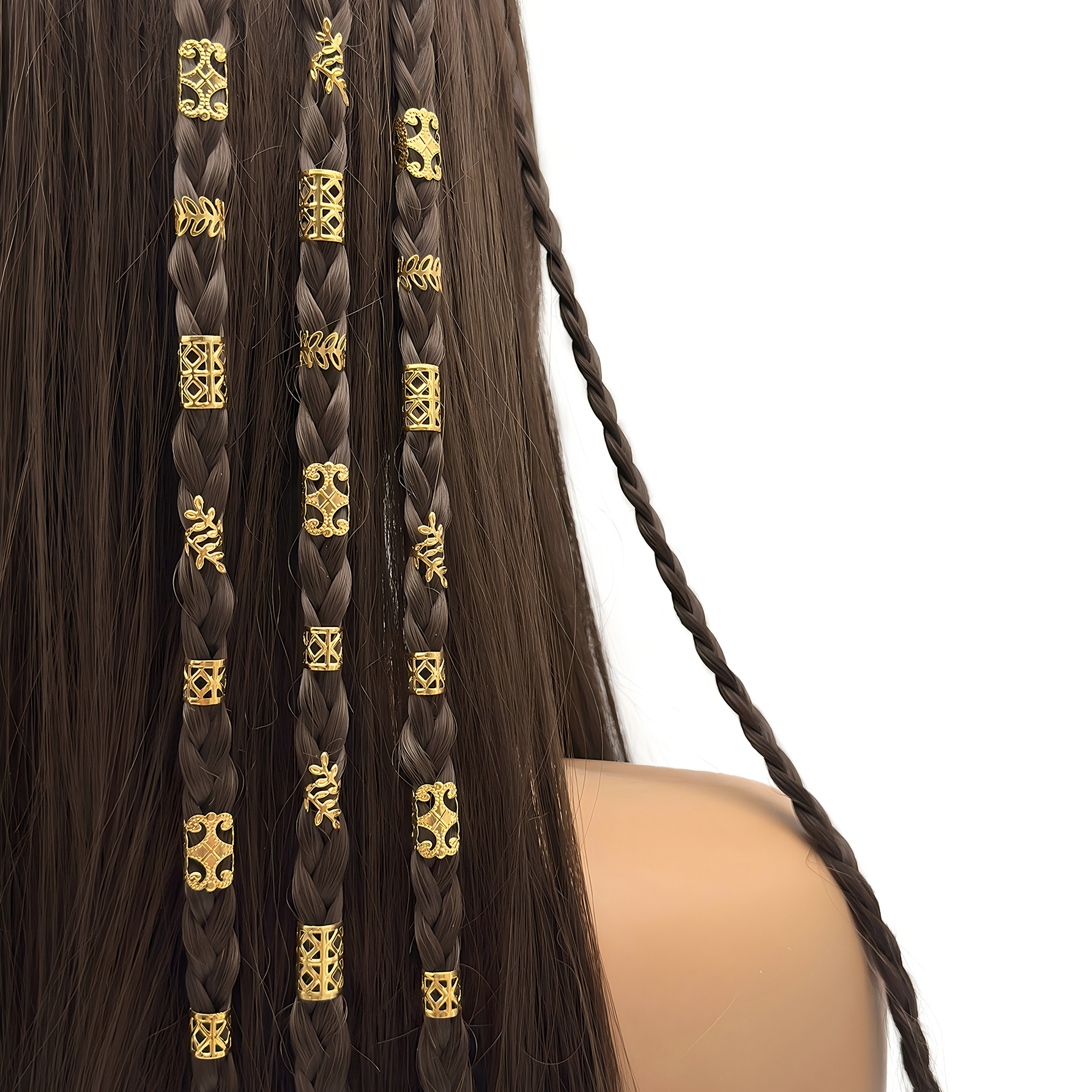 Ethnic Fashion Jewellery - 50pcs 5-Shape Hair Rings Set -