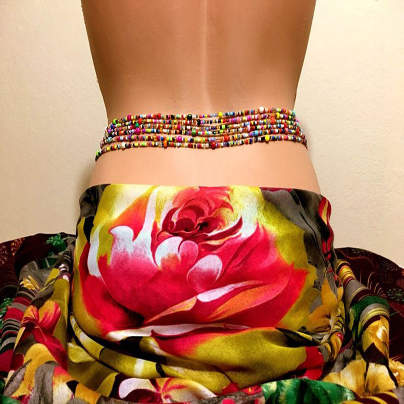 Ethnic Fashion Jewellery - Women Layered Beaded Belly Chain Boho