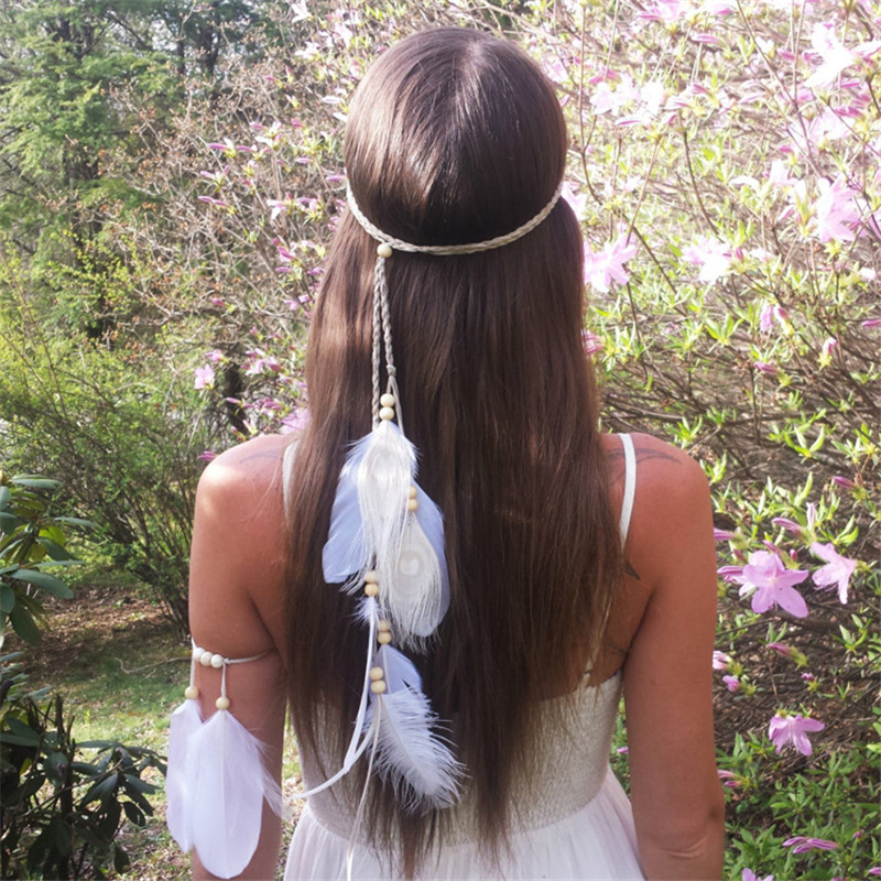 The Indian White Feather Headb - Ethnic Fashion India review and price