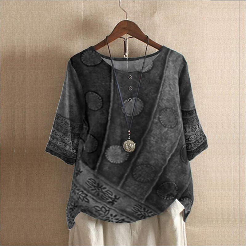 Ethnic Style Women's O-neck Di - Ethnic Fashion Clothing review and price