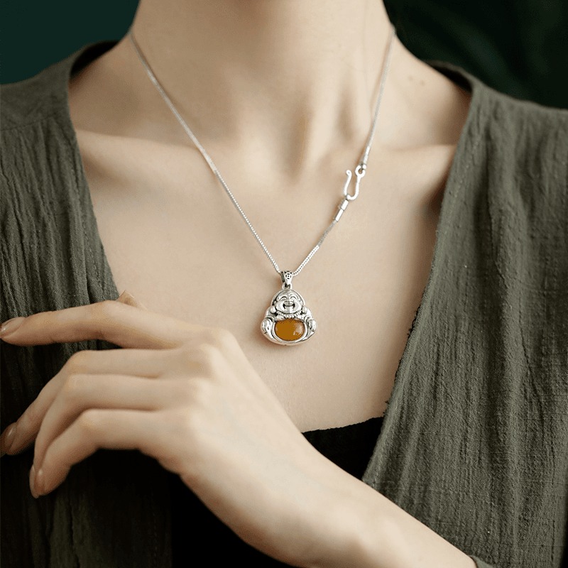 Oxidized Ethnic Buddha Pendant - Ethnic Contemporary Fashion review and price