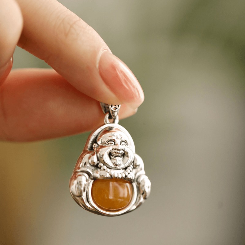 Oxidized Ethnic Buddha Pendant - Ethnic Contemporary Fashion review and price