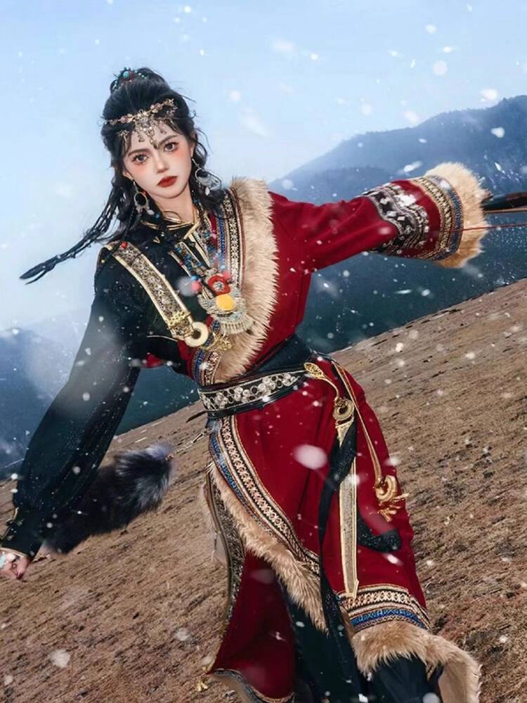 New Tibetan robe Tibet brigade - Ethnic Fashion Clothing review and price