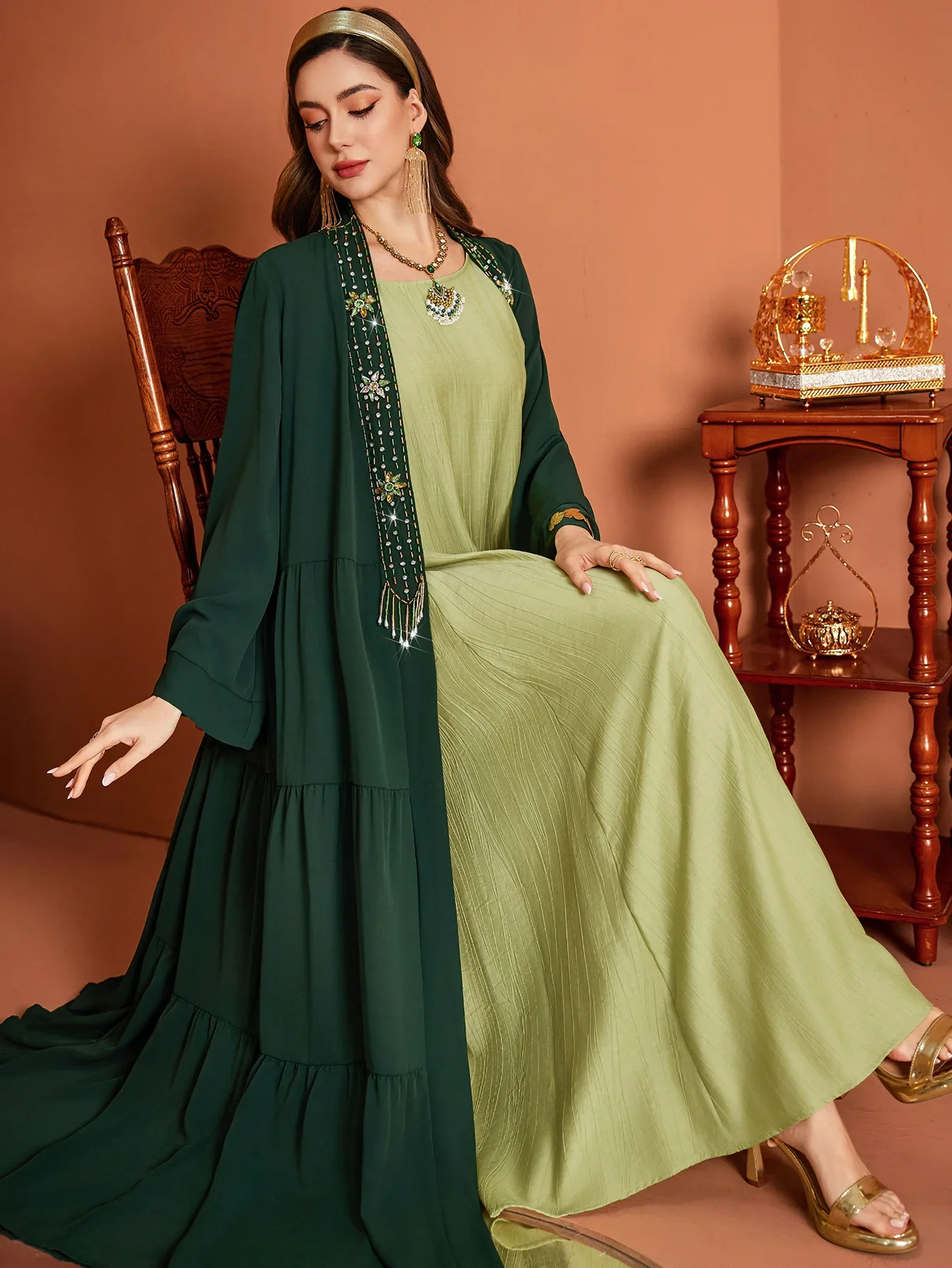 Eid Open Women Abaya gorgeous  - Jalabiya Women Arabic review and price