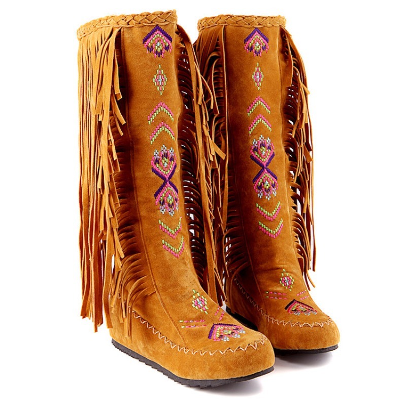 Tassel Boots Handmade Embroide - Ethnic Fashion For Women review and price