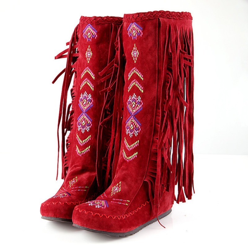 Tassel Boots Handmade Embroide - Ethnic Fashion For Women review and price
