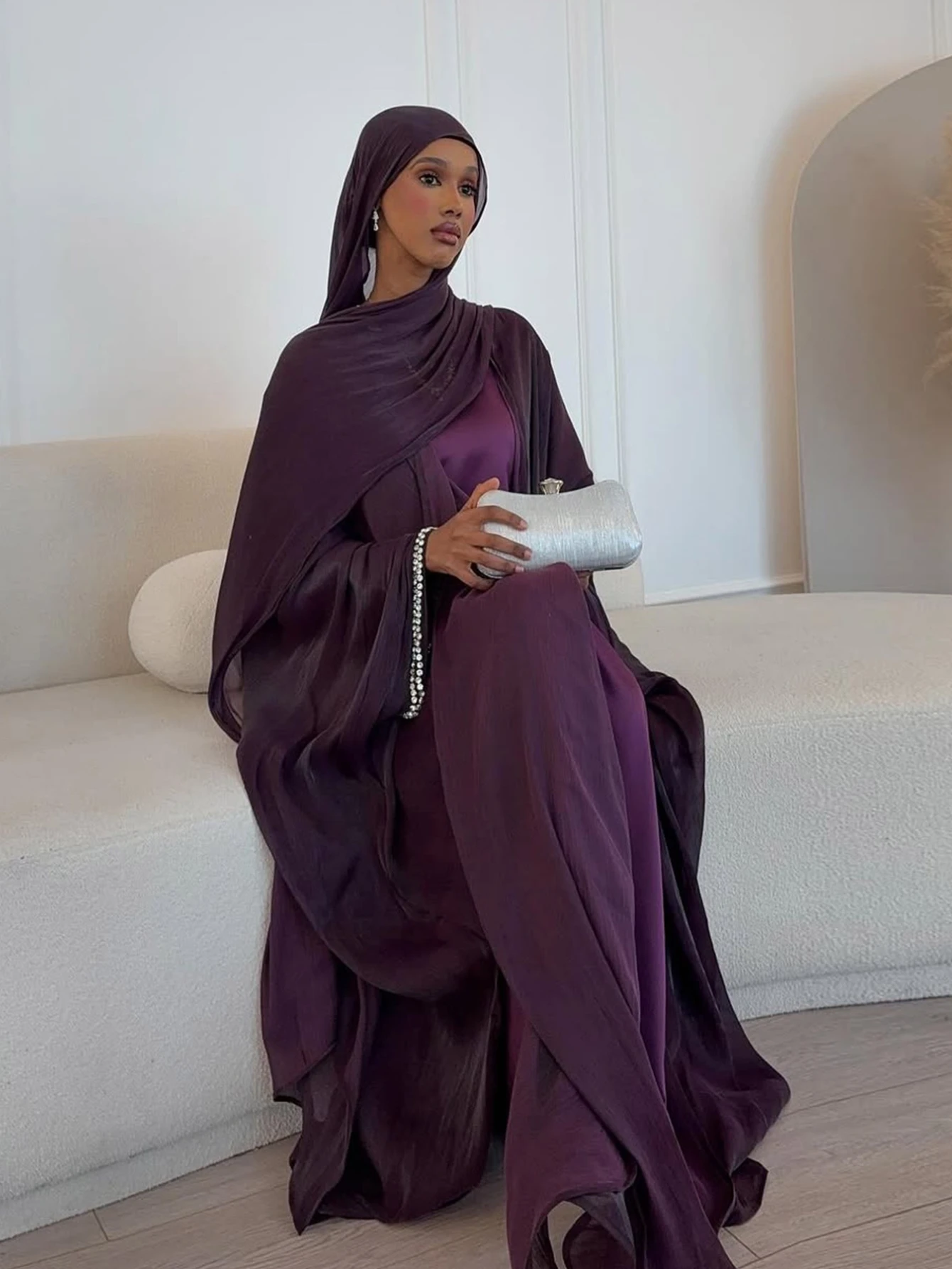 Eid Muslim Abaya Scarf Dress 1 - Jalabiya Women Arabic review and price