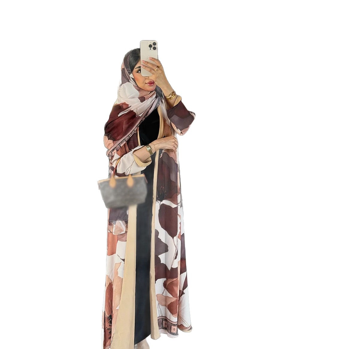 Eid Women Scarf Print Abaya Mu - Jalabiya Women Arabic review and price