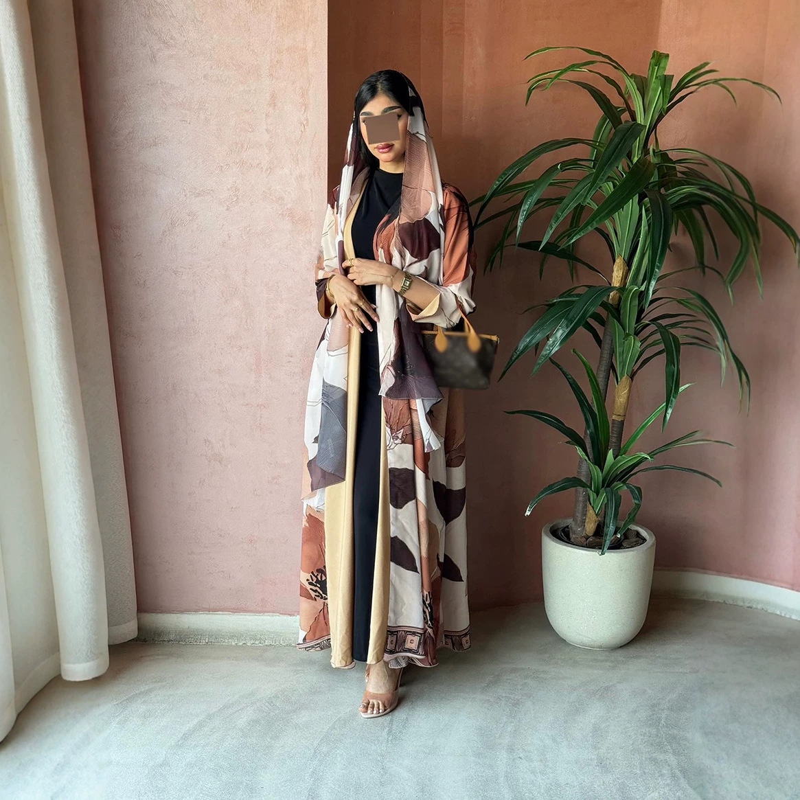 Eid Women Scarf Print Abaya Mu - Jalabiya Women Arabic review and price