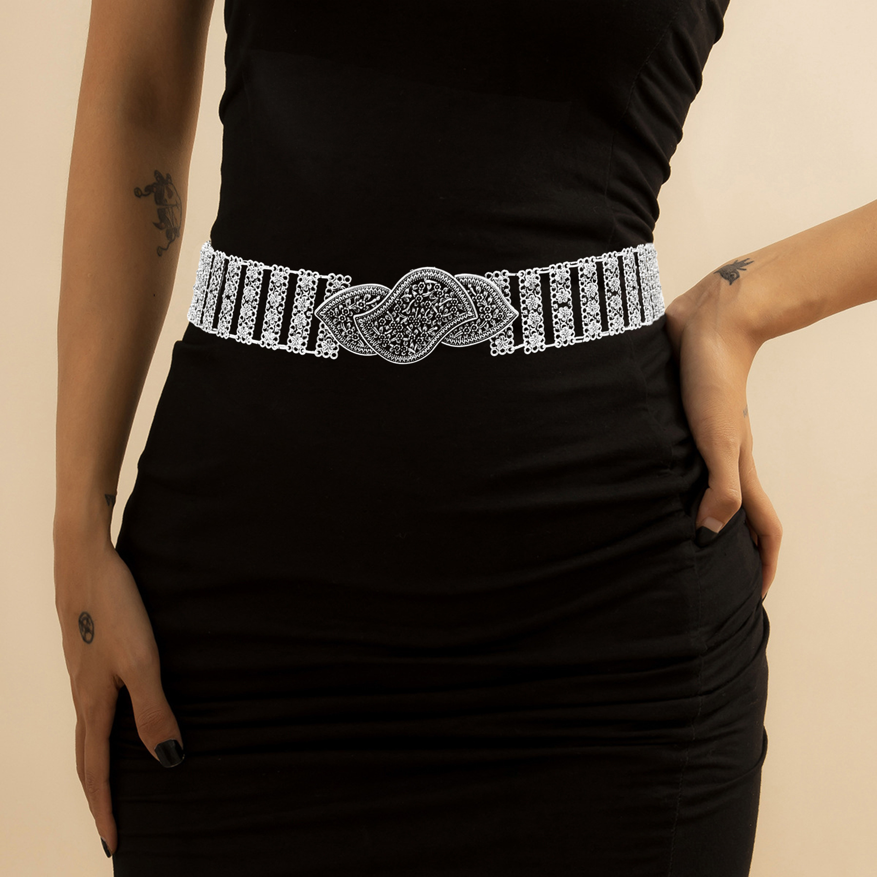 Vintage Silvery Hollow Flower  - Ethnic Fashion Clothing review and price