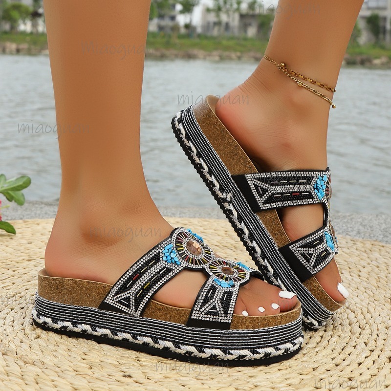 Bohemian Rhinestone Platform S - Ethnic Fashion For Women review and price