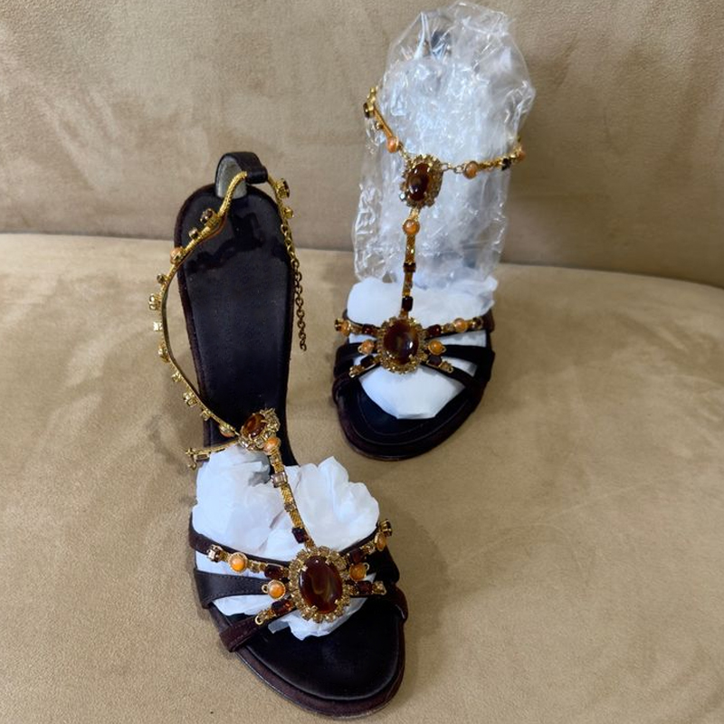 Rhinestone Open Toe Cross Stra - Ethnic Modern Fashion review and price
