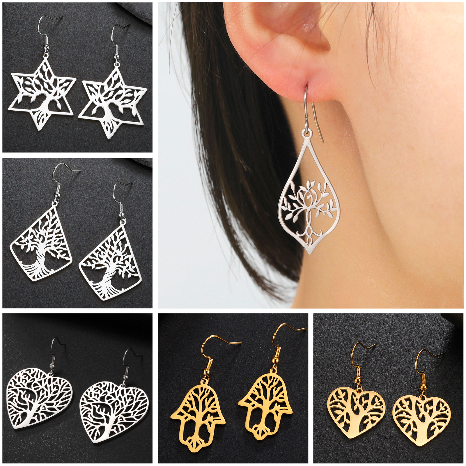 Unift Ethnic Tree of Life Earr - Ethnic Fashion World review and price