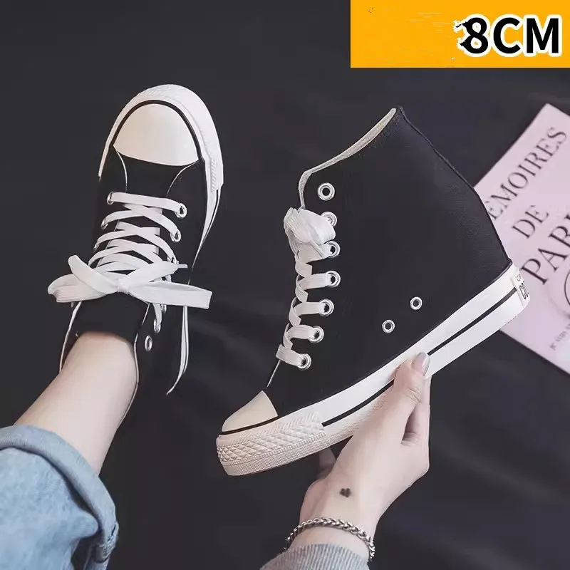 High 8cm Platform Canvas Shoes - Ethnic Modern Fashion review and price