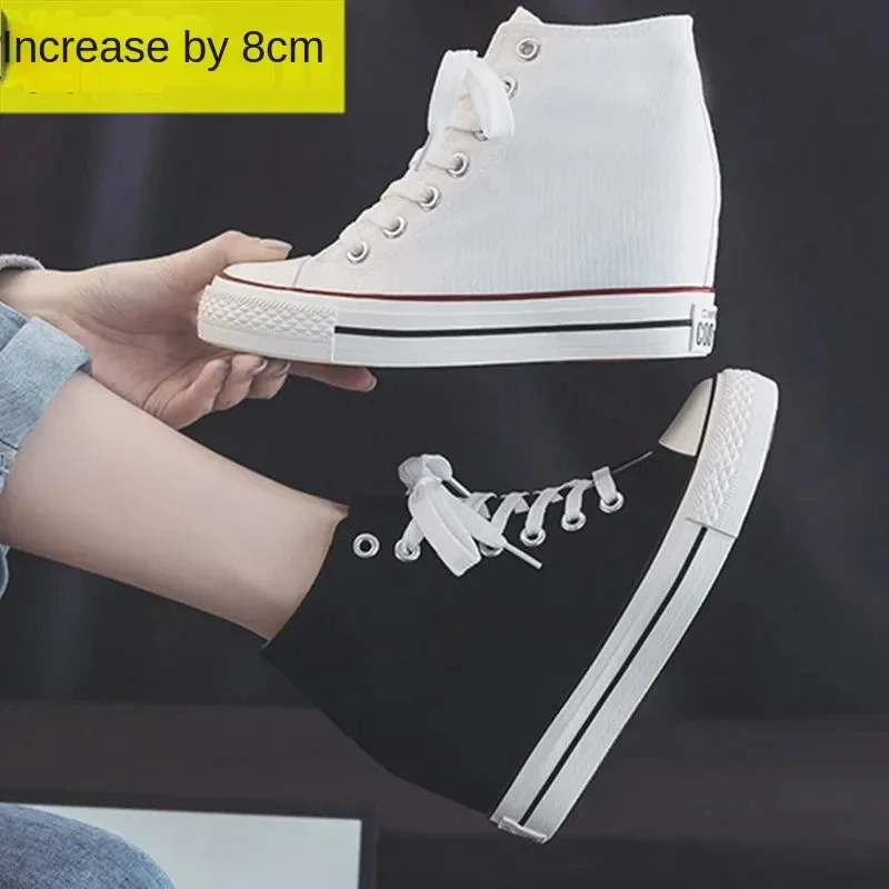 High 8cm Platform Canvas Shoes - Ethnic Modern Fashion review and price