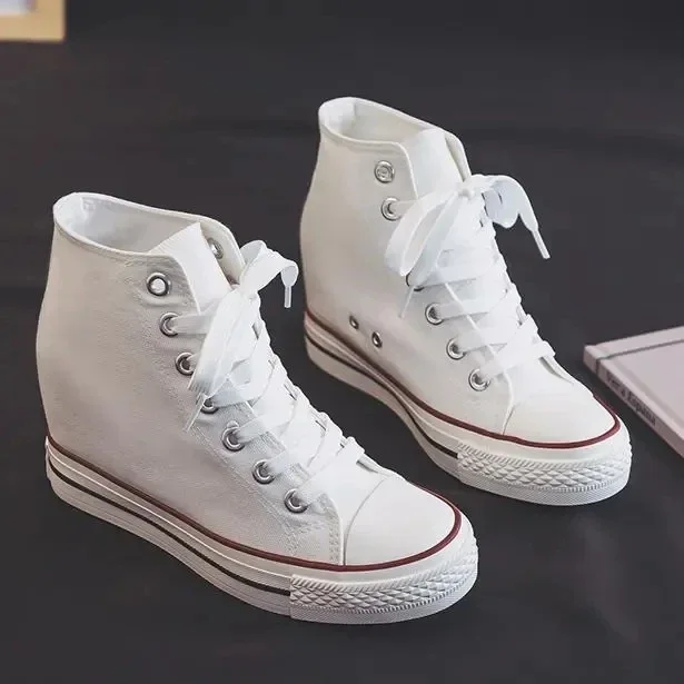 High 8cm Platform Canvas Shoes - Ethnic Modern Fashion review and price