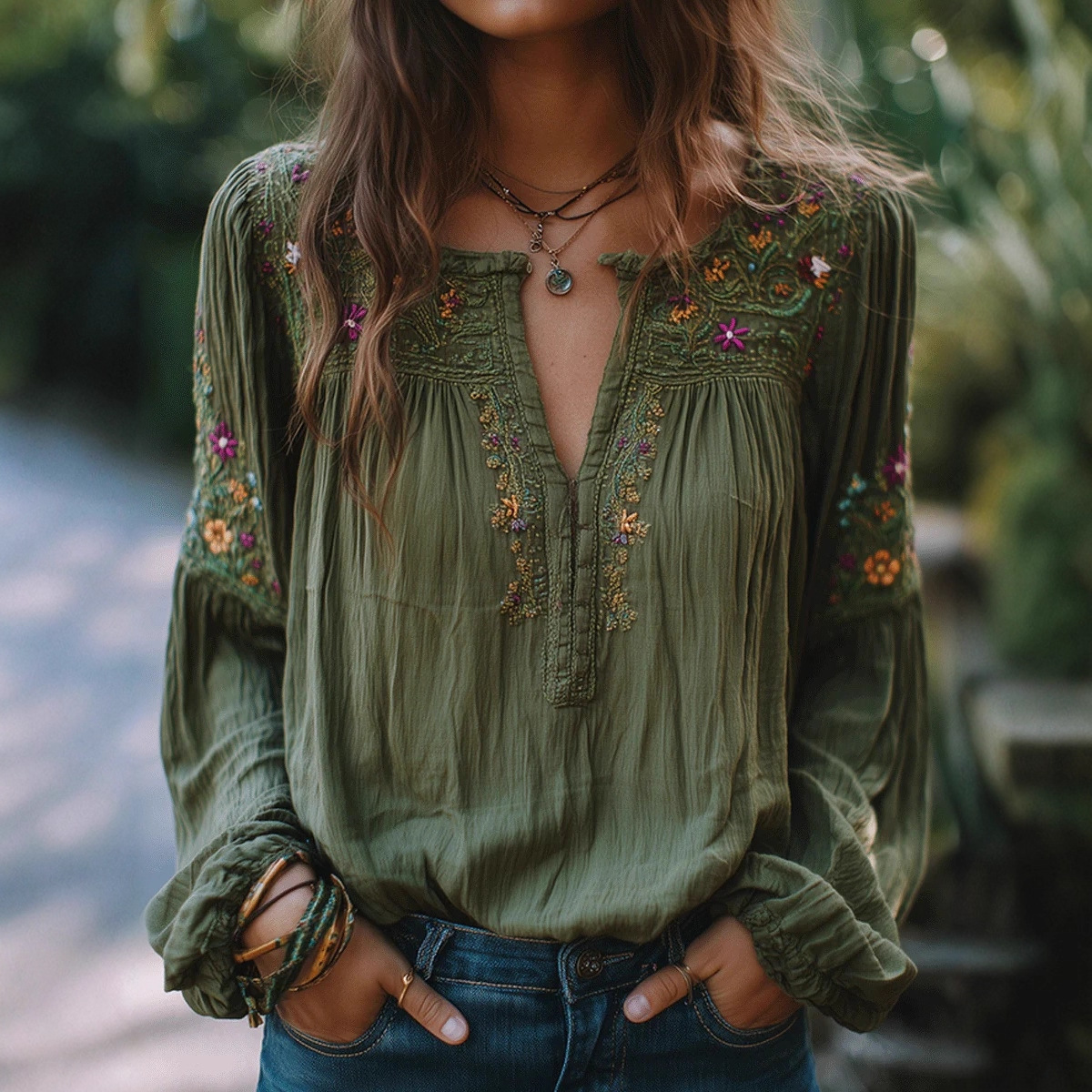 Ethnic Retro Boho Blouse for W - Ethnic Fashion Clothing review and price