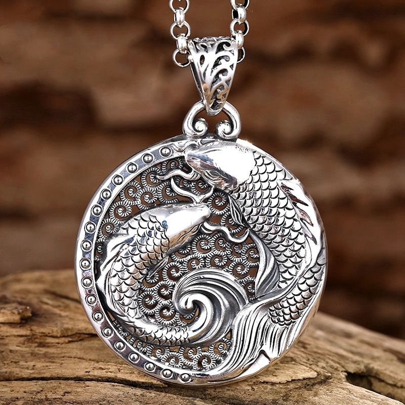Retro Double Koi Luck Pure Sil - Ethnic Fashion World review and price