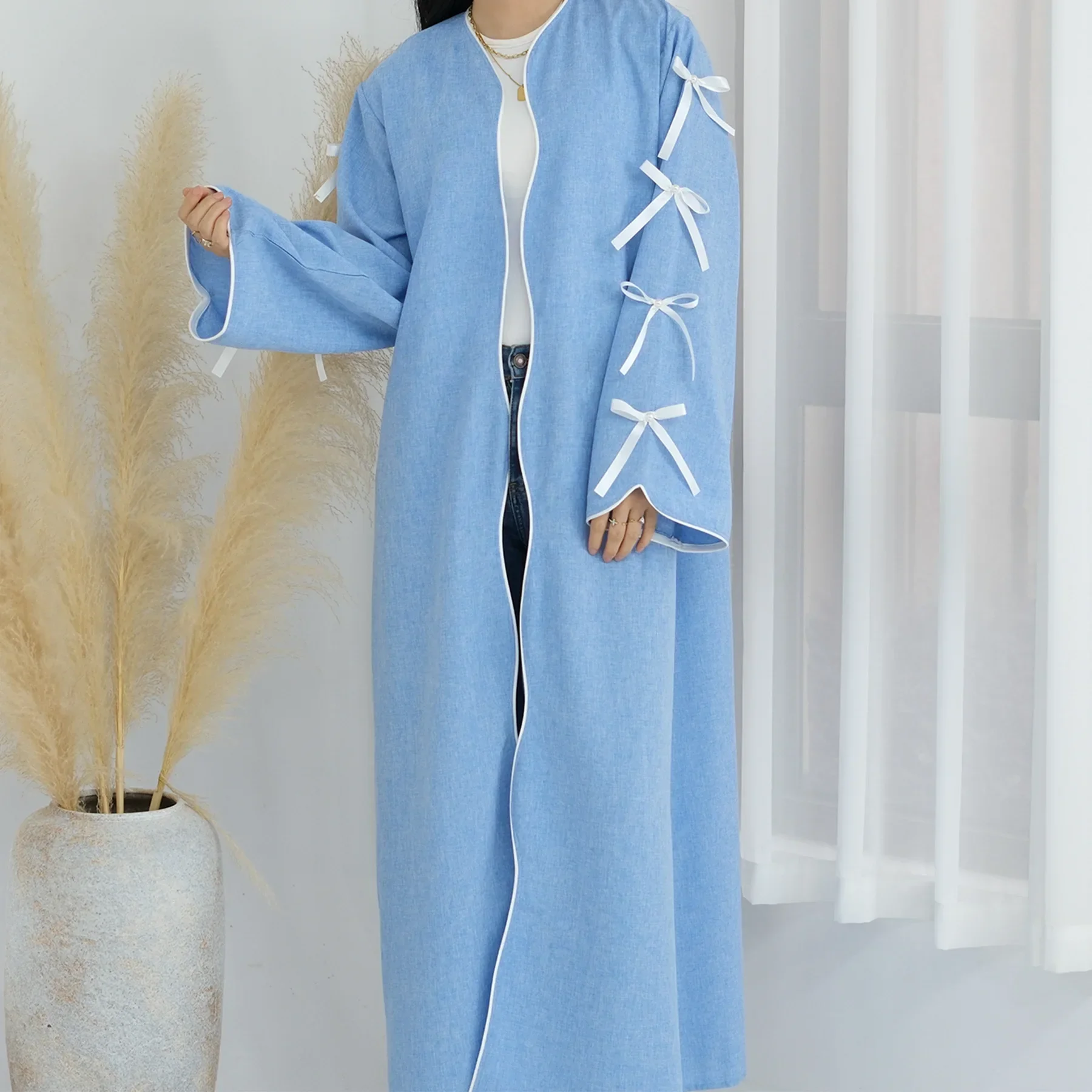 Bow Open Kimono Abaya for Wome - Jalabiya Women Arabic review and price