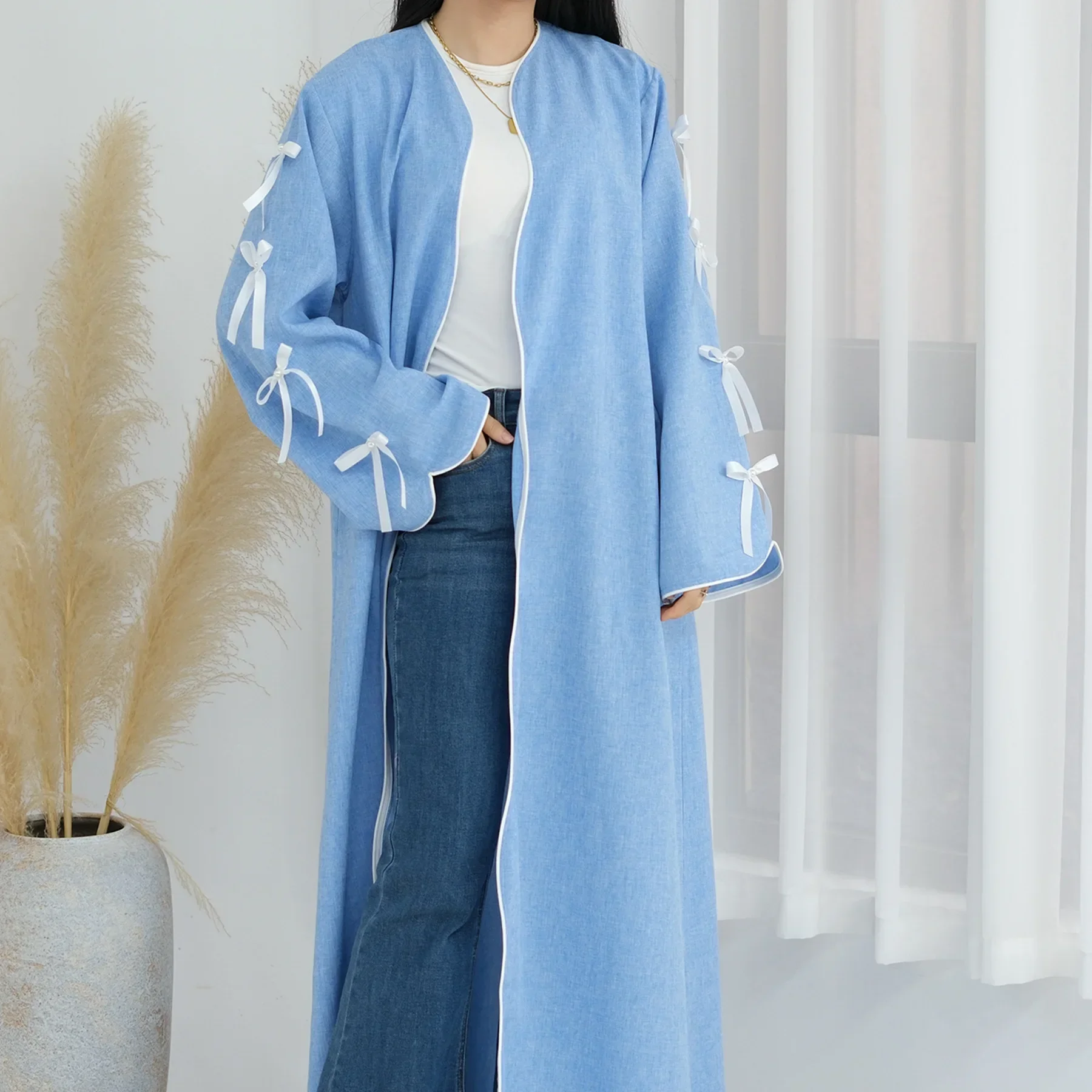 Bow Open Kimono Abaya for Wome - Jalabiya Women Arabic review and price