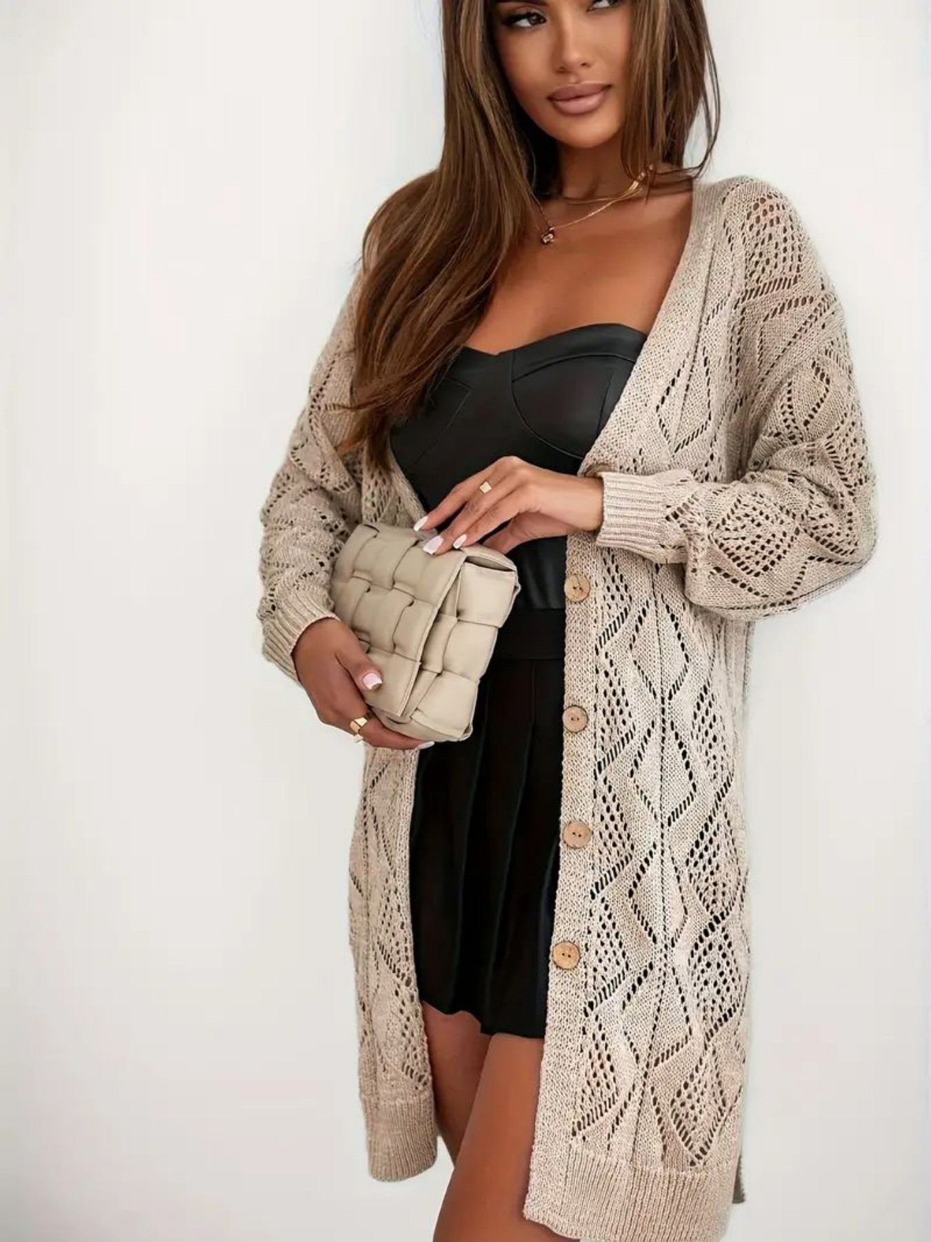 Women's Loose Fit Lace Knit Ca - Ethnic Fashion India review and price