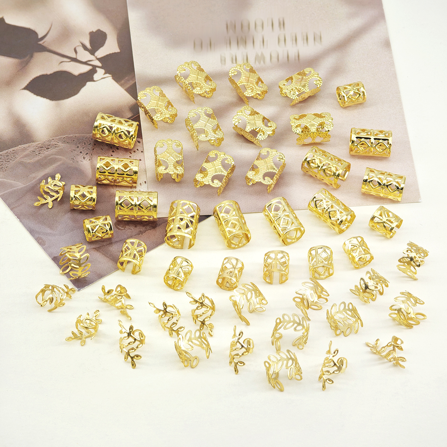 50pcs 5-Shape Hair Rings Set - - Ethnic Fashion Jewellery review and price