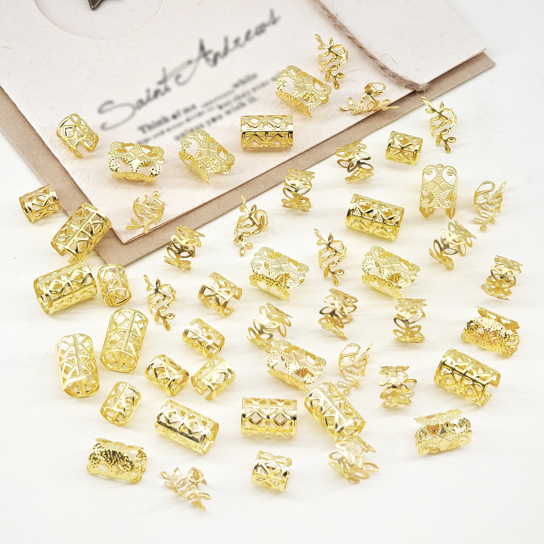 50pcs 5-Shape Hair Rings Set - - Ethnic Fashion Jewellery review and price