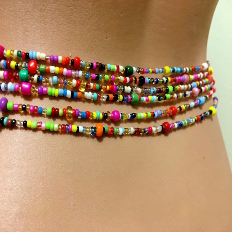 Women Layered Beaded Belly Cha - Ethnic Fashion Jewellery review and price