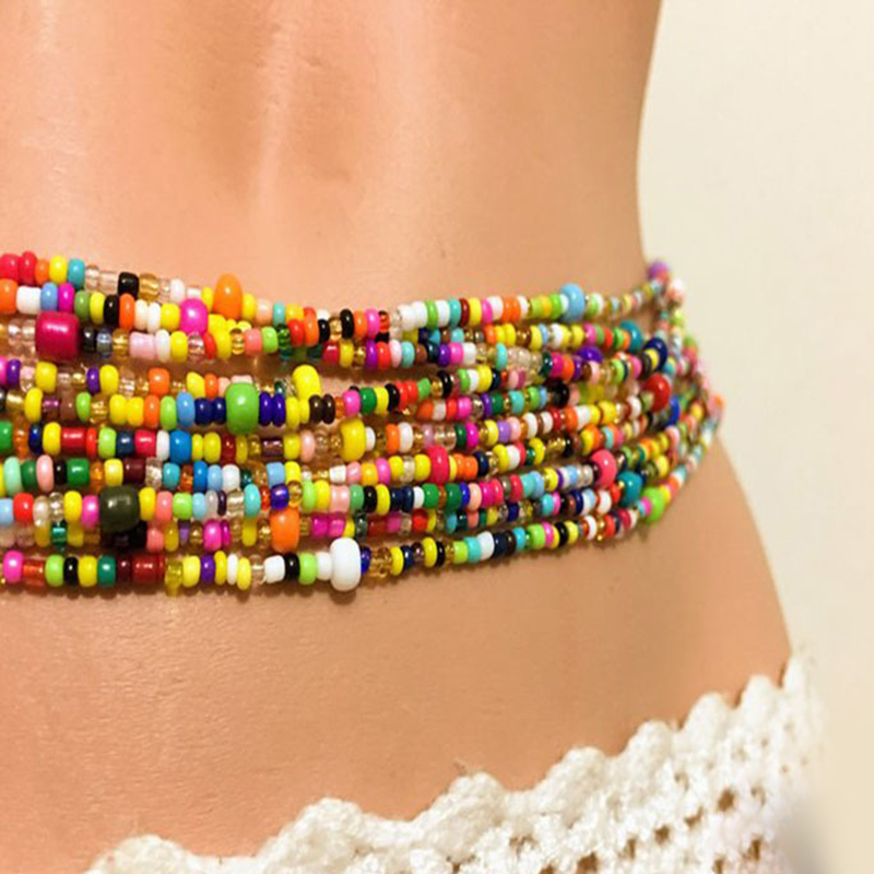 Women Layered Beaded Belly Cha - Ethnic Fashion Jewellery review and price